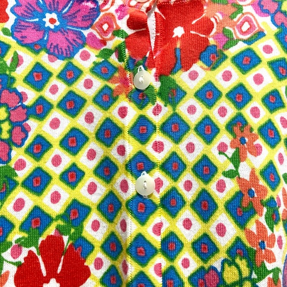 Talbots Multi-Color Floral Button Front Cardigan - Picture 7 of 10